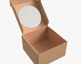 Corrugated Cardboard Box With Window 03 Open 3Dモデル