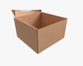 Corrugated Cardboard Box With Window 03 Open 3Dモデル