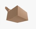 Corrugated Cardboard Box With Window 03 Open Modelo 3d