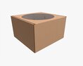 Corrugated Cardboard Box With Window 03 Modello 3D
