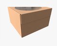 Corrugated Cardboard Box With Window 03 3D модель