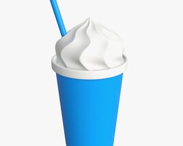 Plastic Cup With Ice Cream Shape For Mockup 3D-Modell
