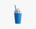 Plastic Cup With Ice Cream Shape For Mockup Modello 3D