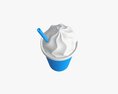 Plastic Cup With Ice Cream Shape For Mockup Modelo 3D