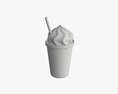 Plastic Cup With Ice Cream Shape For Mockup 3D 모델 