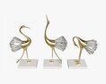 Decorative Crane Figurines 3d model