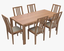 Dining Table With Chairs Ercol Bosco 3D-Modell