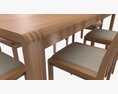 Dining Table With Chairs Ercol Bosco Modello 3D