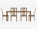 Dining Table With Chairs Ercol Bosco 3D-Modell