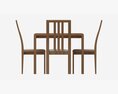 Dining Table With Chairs Ercol Bosco Modello 3D