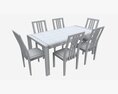 Dining Table With Chairs Ercol Bosco 3D 모델 