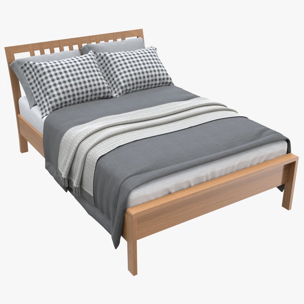 Double Bed Ercol Bosco Modelo 3d