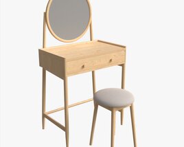 Dressing Table With Stool Ercol Salina 3D model