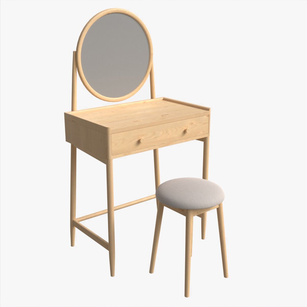 Dressing Table With Stool Ercol Salina 3D模型