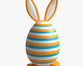 Easter Egg Rabbit-like Decorated Modèle 3D