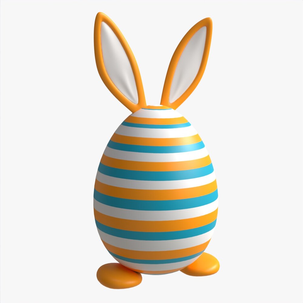 Easter Egg Rabbit-like Decorated 3D 모델 