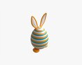 Easter Egg Rabbit-like Decorated Modèle 3d