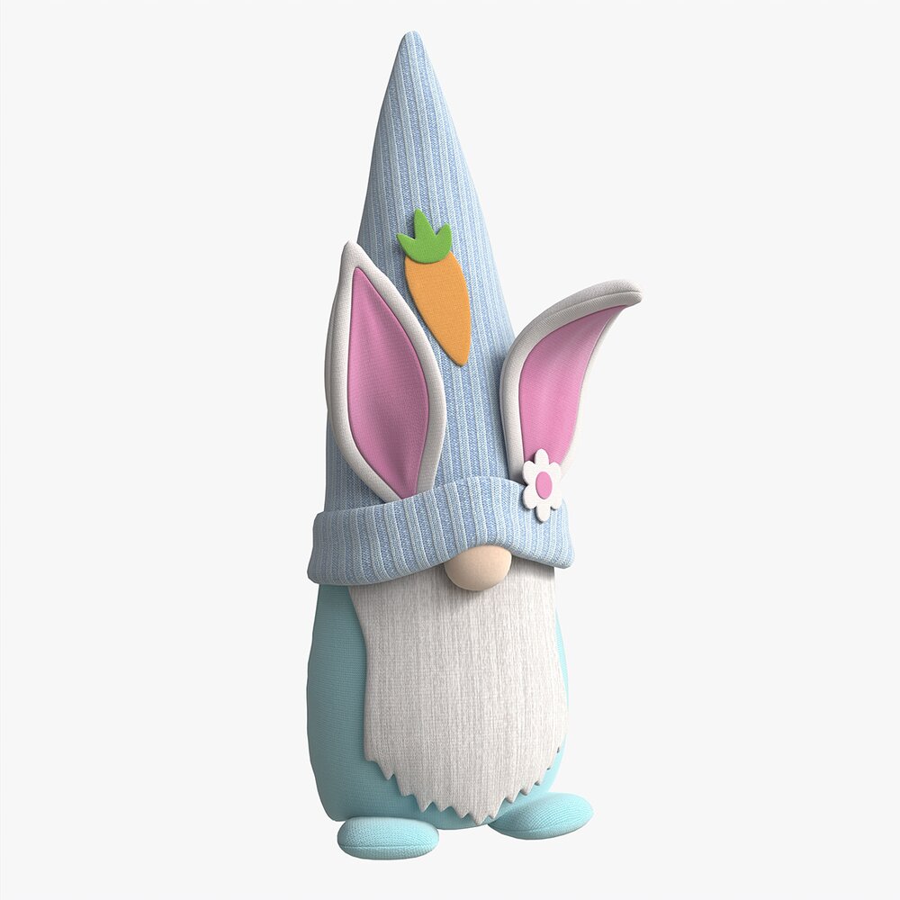 Easter Plush Doll Gnome 3D model