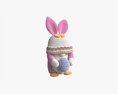 Easter Plush Doll Gnome With Egg 01 3D 모델 