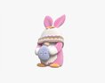 Easter Plush Doll Gnome With Egg 01 Modello 3D