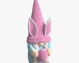 Easter Plush Doll Gnome With Egg 02 3D модель