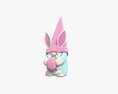 Easter Plush Doll Gnome With Egg 02 3Dモデル