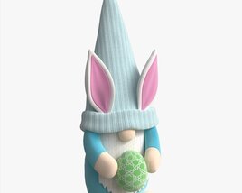 Easter Plush Doll Gnome With Egg 03 3D model