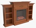 Electric Fireplace Glazed Pine Jennifer Modello 3D