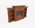Electric Fireplace Glazed Pine Jennifer 3D模型