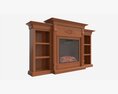 Electric Fireplace Glazed Pine Jennifer Modello 3D