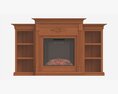 Electric Fireplace Glazed Pine Jennifer Modèle 3d