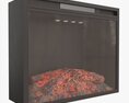 Electric Fireplace Heater Insert GZMR 3D 모델 