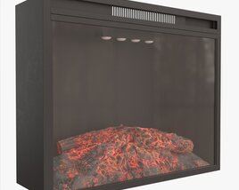 Electric Fireplace Heater Insert GZMR Modelo 3D