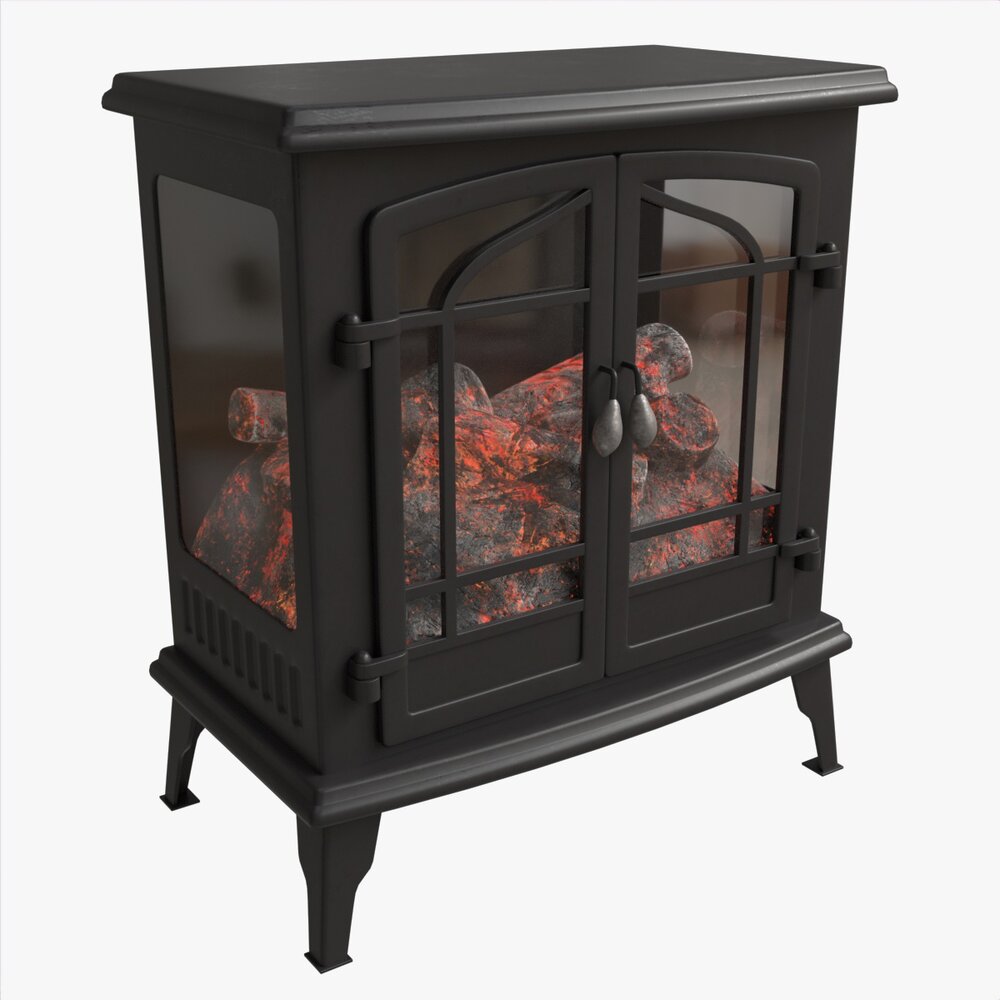 Electric Heater Fireplace Lokatse Home 01 3D 모델 