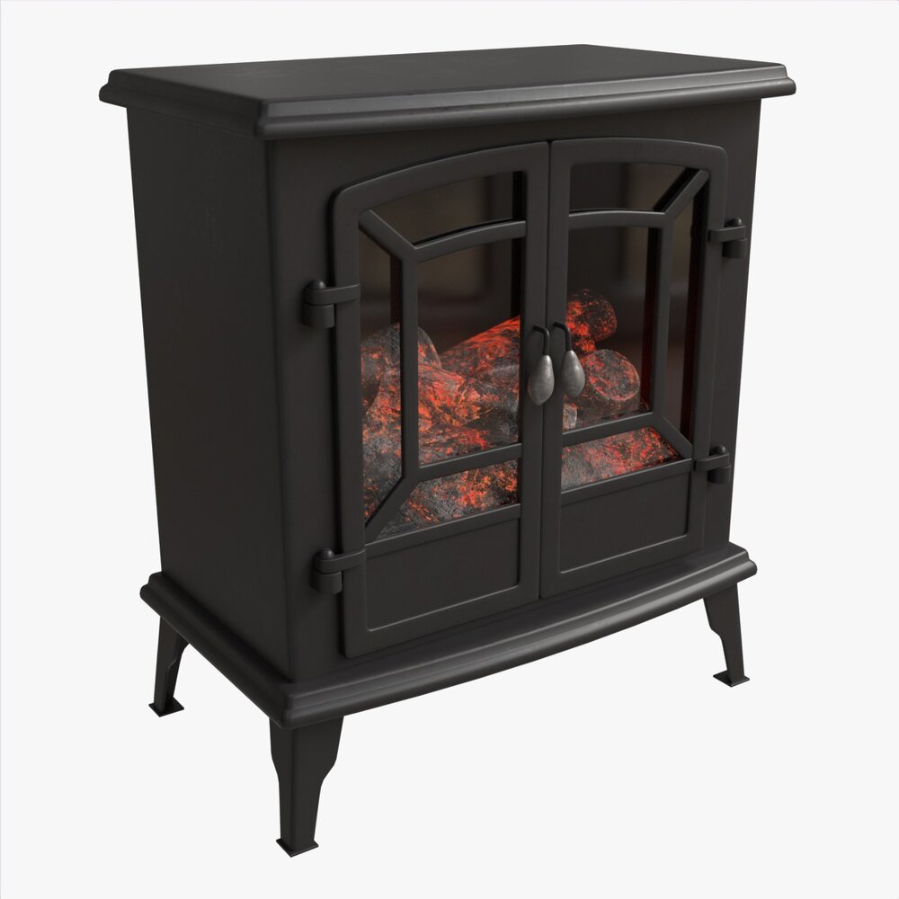 Electric Heater Fireplace Lokatse Home 02 Modello 3D