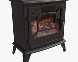 Electric Heater Fireplace Lokatse Home 03 3D-Modell