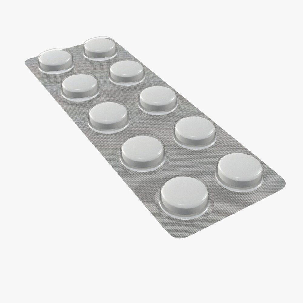 Pills In Blister Pack 03 3D-Modell