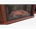 Electric Media Fireplace Wood Valmont Modèle 3d