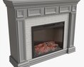 Fireplace In Faux Stone And Wood Delaro Modello 3D