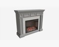 Fireplace In Faux Stone And Wood Delaro 3D模型