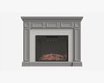 Fireplace In Faux Stone And Wood Delaro 3D модель