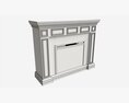 Fireplace In Faux Stone And Wood Delaro Modèle 3d