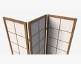 Folding Screen Oriental Modèle 3d