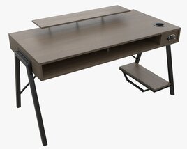 Gaming Computer Desk With Shelf 3D-Modell