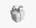 Gift Box With Ribbon Stylized 3d model