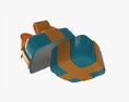 Gift Box With Ribbon Stylized Open 3D модель