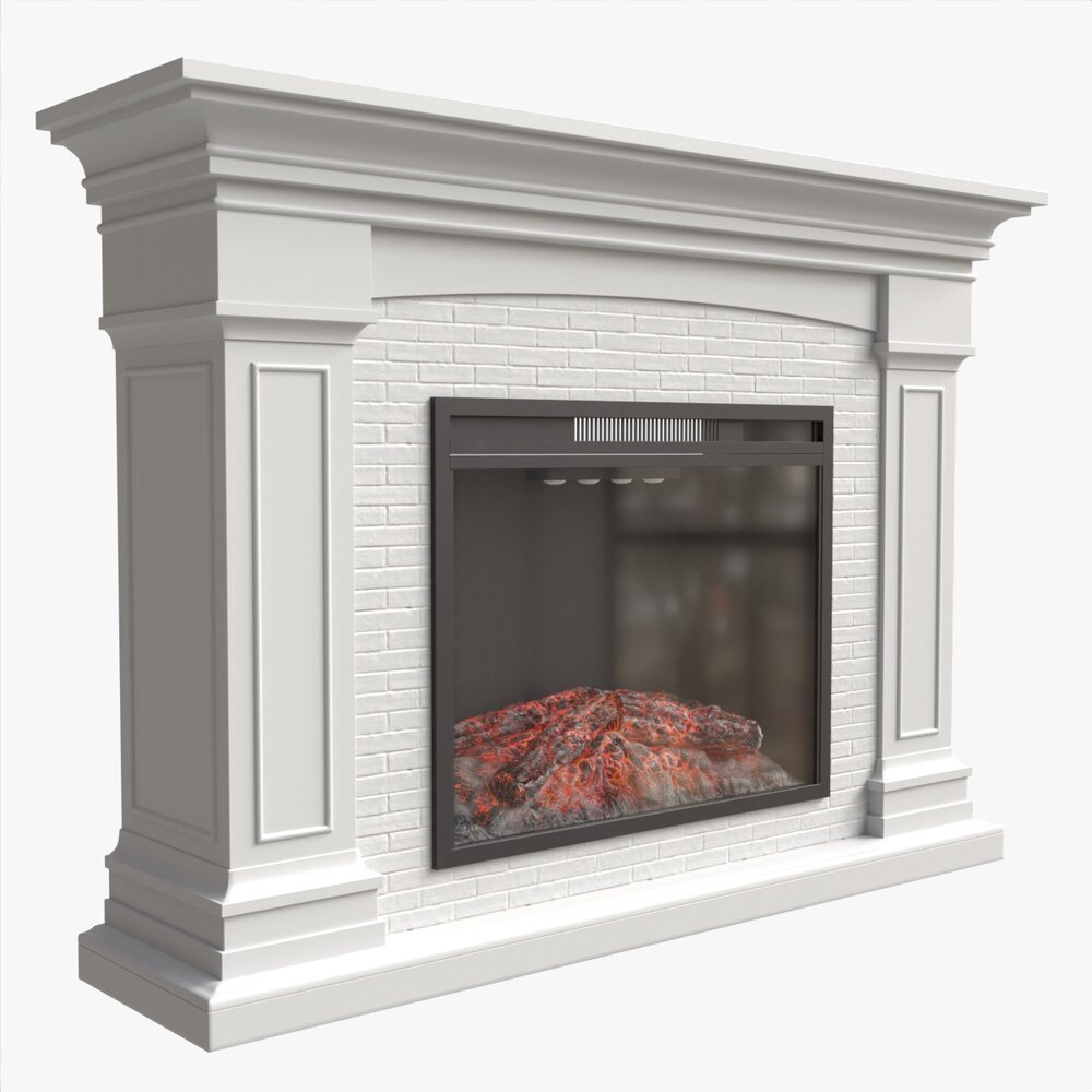 Grand Electric Fireplace Deland Modèle 3D