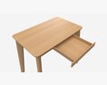 Home Office Workbench Desk With Drawer 3D-Modell