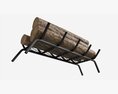 Iron Fireplace Log Holder Brinkdale Modelo 3D