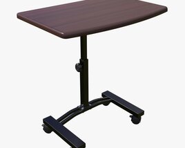 Laptop Cart Desk With Adjustable Height 3D model